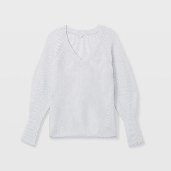 Club Monaco Cashmere Jacquard V-Neck Sweater XS - Picture 3 of 14